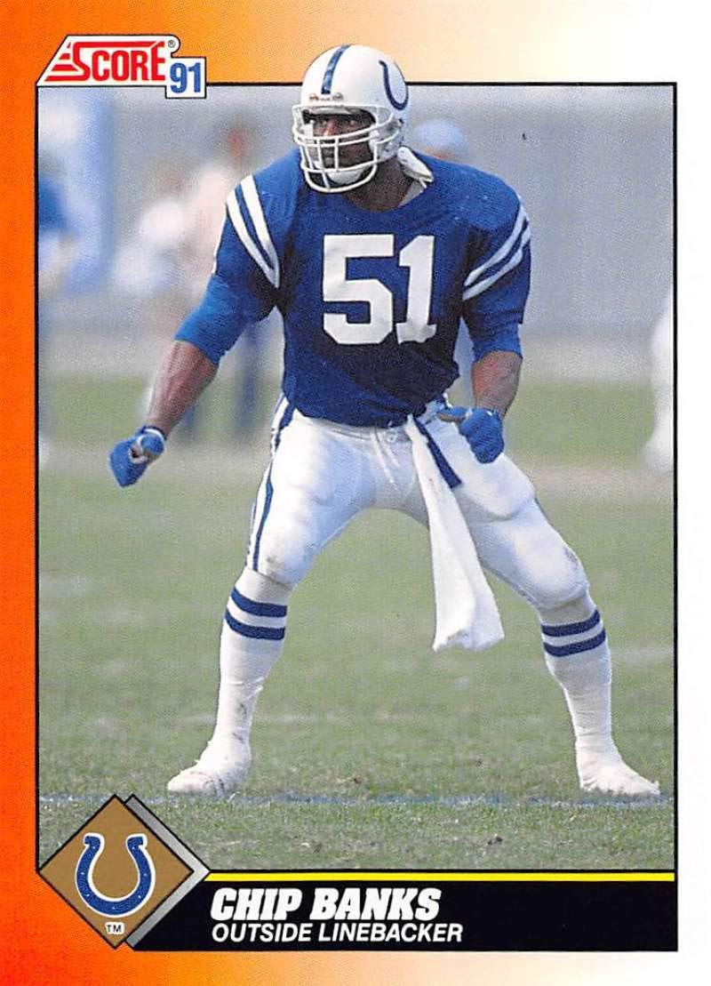 Amazon.com: 1991 Score Football #448 Chip Banks Indianapolis Colts